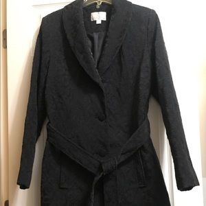 Black spring dress coat